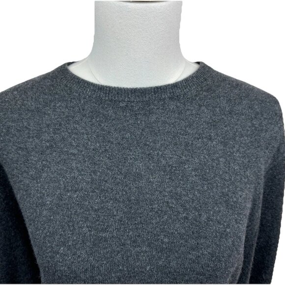 J.Crew Perfect Cashmere Crewneck Sweater Heather Charcoal M Gray EXCELLENT - Picture 6 of 12